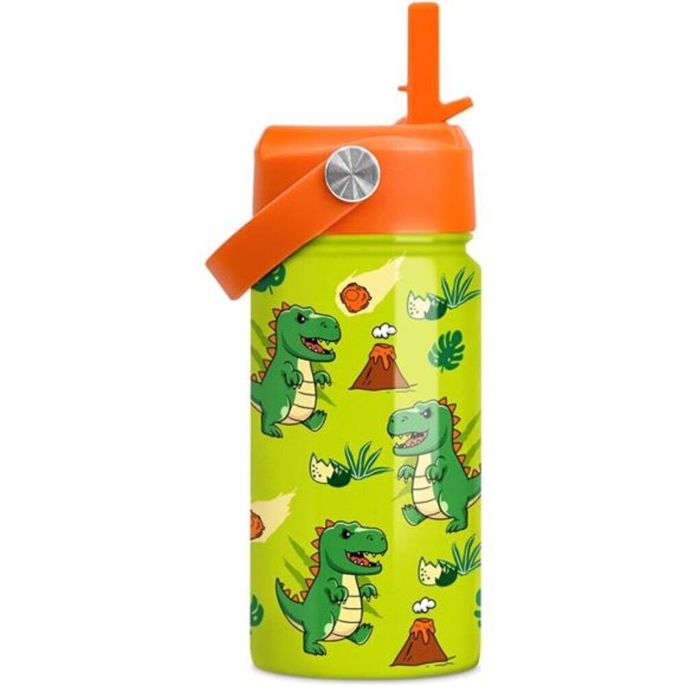 Kids Insulated Water Bottle 12oz Dinosaur Design